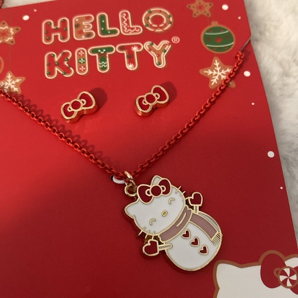 Hello Kitty Christmas Necklace and Earring Set - Picture 2 of 10